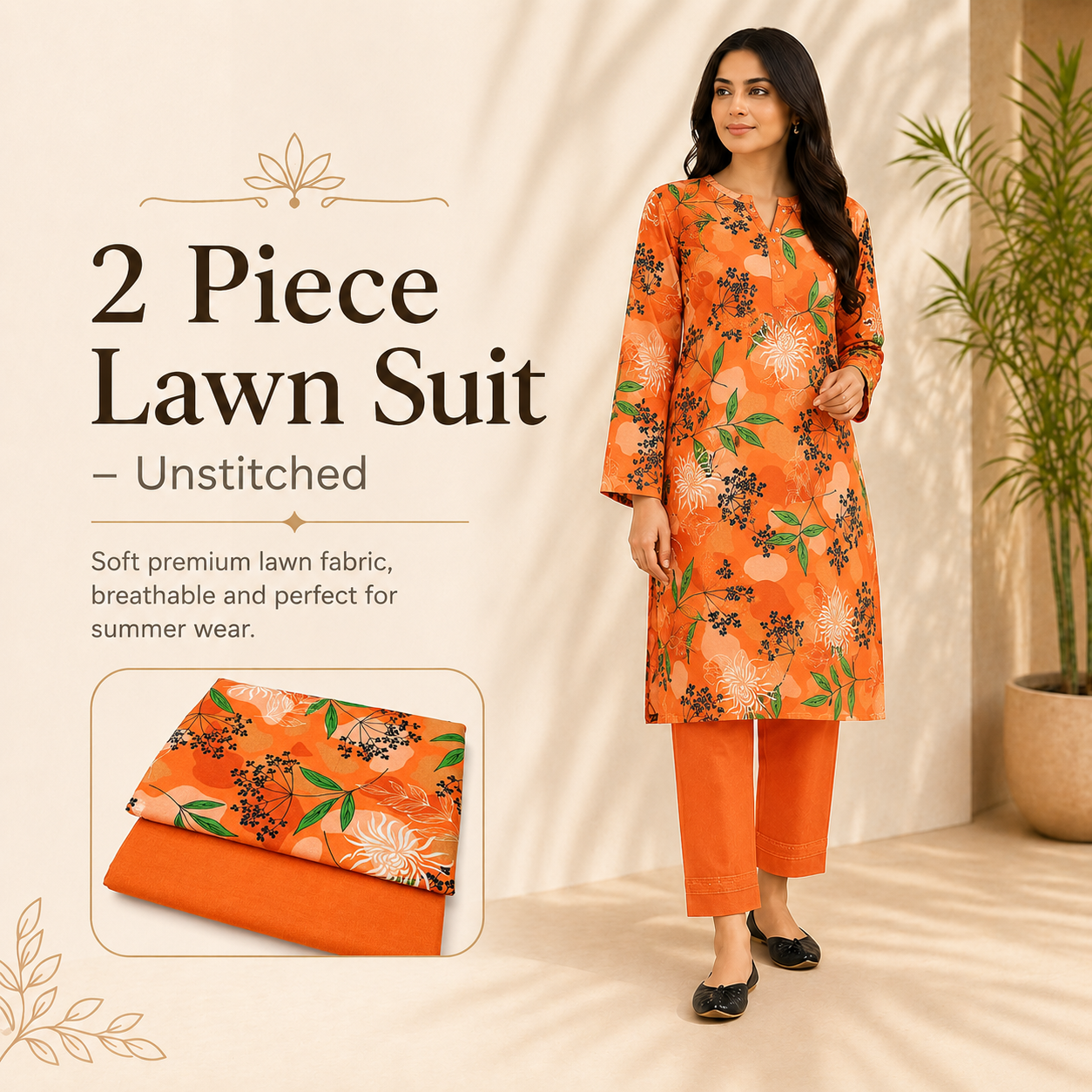 Sunset Bloom Lawn 2-piece  Suit